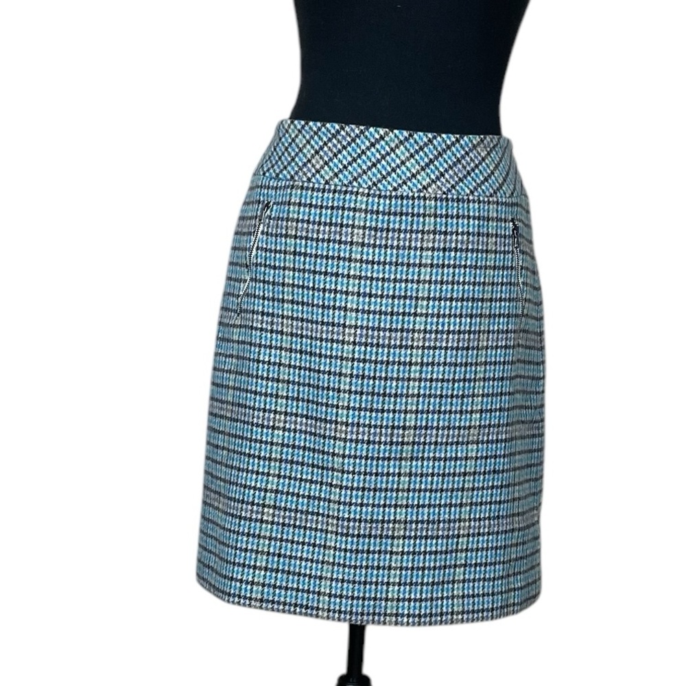 EUC Talbots Plaid Wool Blend Skirt